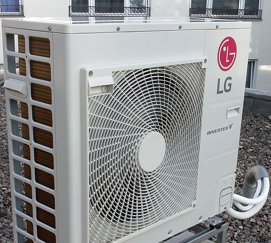 Montaż układu klimatyzacji LG obsługującego lokal usługowy Łódź Śródmieście